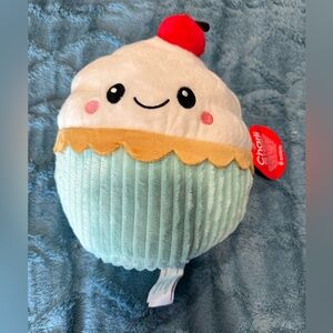 Charli the Cupcake Plush Toy in Mint, Cream & Red